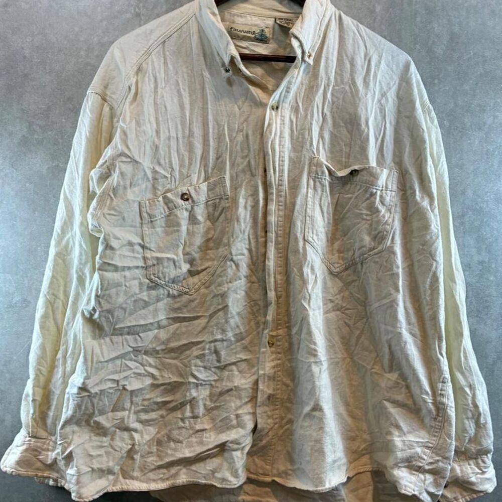 Unbranded Men's Cream and White Shirt